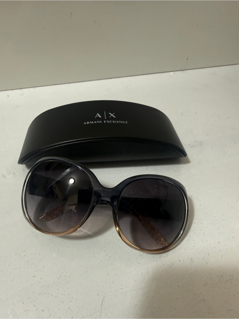 Armani exchange Oversized Women's Sunglasses - Black Gradient